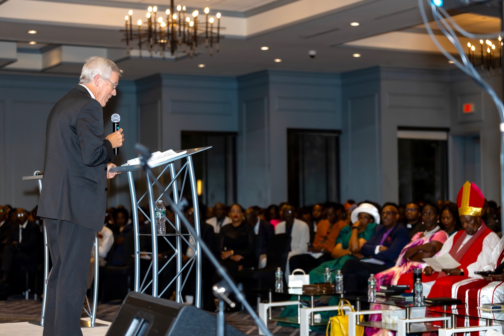 Pastor preaching during a worship service at Bethel Christian Center Maine